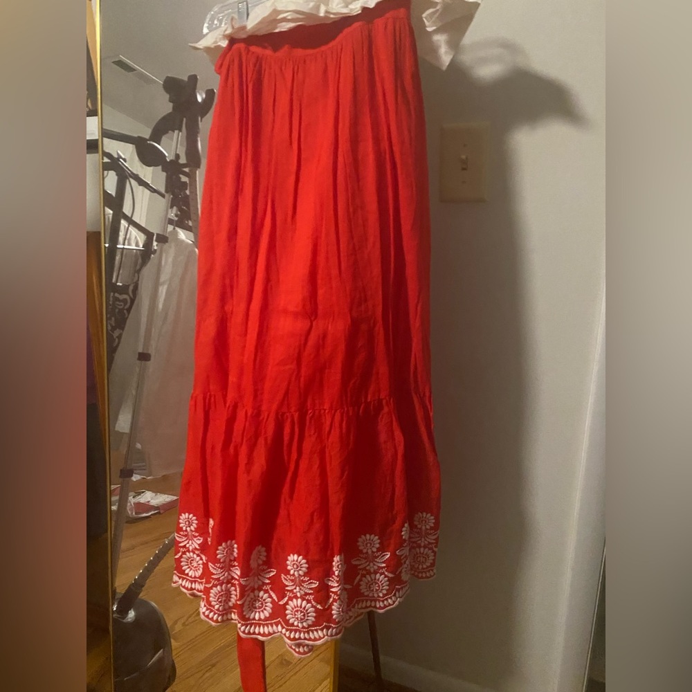 New with tags red maxi skirt from Ann Taylor size 12